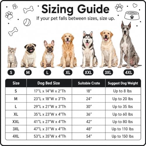 Dog Bed Medium Size, Plush Washable Pet Bed Mat, Dog Crate Bed 23"x 18" - Image 2