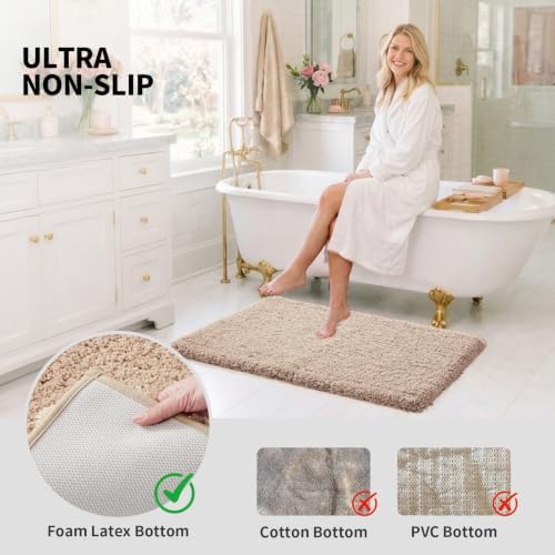 ILANGO Bathroom Rugs 60" × 24", Extra Soft Absorbent Microfiber Bath Rugs - Image 6