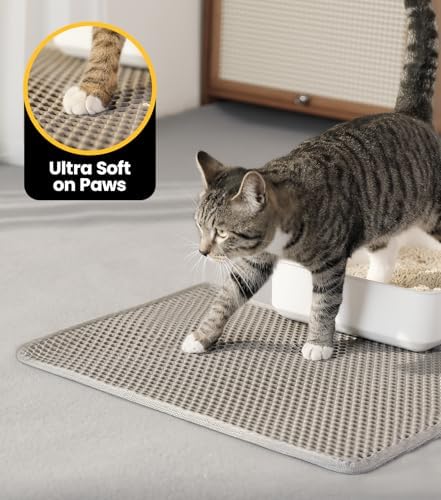 Conlun Cat Litter Trapping Mat for Small Spaces, 23.6"x14.6" Space-Saving - Image 4