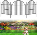 10 Panels No Dig Decorative Outdoor Garden Fence, 24in x20ft by Blingluck