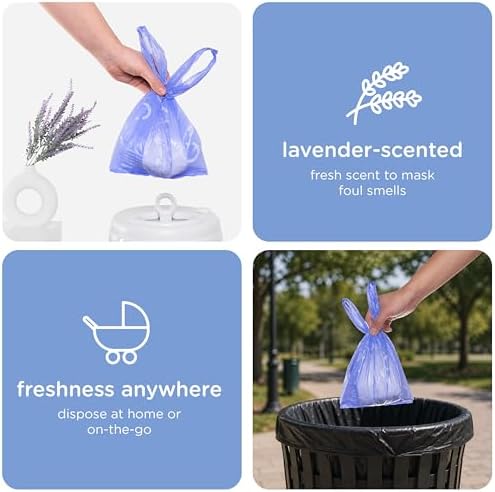 Ubbi Venti Disposable Baby Diaper Sacks, Lavender Scented - Image 4