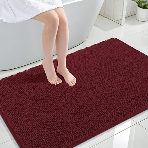 OLANLY Large Bathroom Rugs 47x32, Extra Soft Absorbent Chenille Bath Rugs by OLANLY