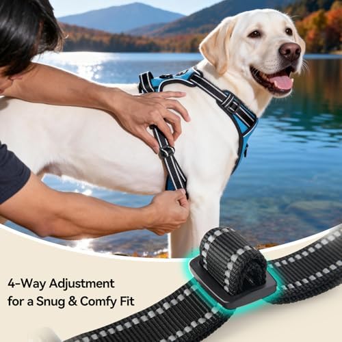 PHOEPET No Pull Dog Harness Medium Reflective Front Clip Puppy Vest - Image 6