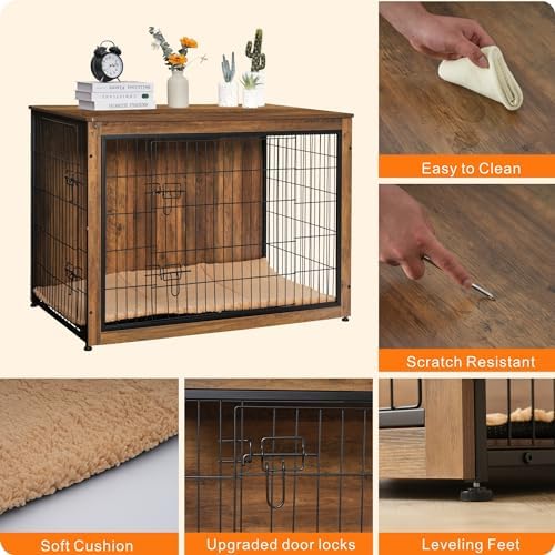 DWANTON 43.3" XXL Dog Crate Furniture - Image 5