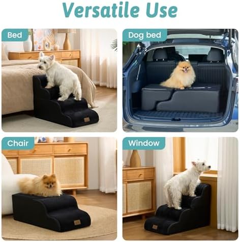 COZY KISS Detachable Small Dog Stairs 19.7" H, Wide Pet Step - Image 6