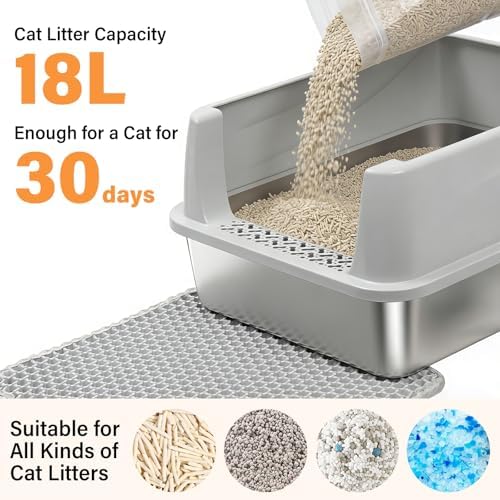 Stainless Steel Litter Box for Kitten, Metal Litter Box - Image 3