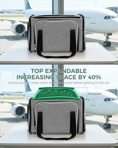 Cat Carrier Bag, Airline Approved Pet Carrier Soft Side Pet Travel 5 Sides Open - Image 4