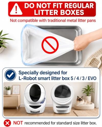 45 Count Automatic Litter Box Liners Compatible - Image 3