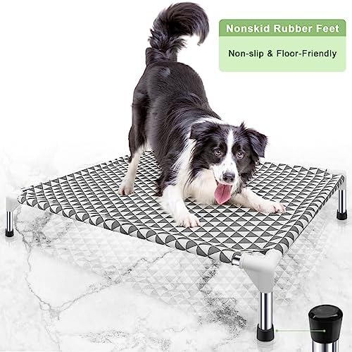 Kuntrust Elevated Outdoor Dog Bed, Medium Size, Cotton Material, Non-Slip Feet - Image 5