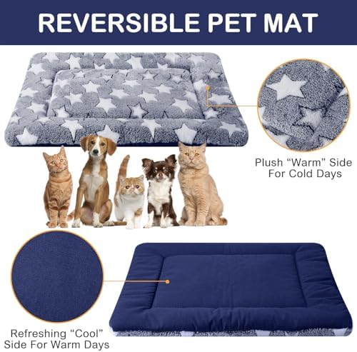 VitalCozy 4 Pcs Dog Crate Pads Soft Warm - Image 3