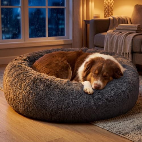 Bedsure SupportMax® Calming Dog Beds Large Sized Dog Washable Pet Bed by BEDSURE