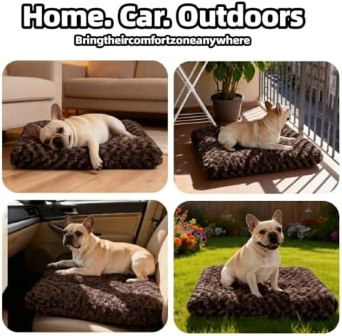 Dog Bed Medium Size, Plush Washable Pet Bed Mat, Dog Crate Bed 29"x21" - Image 5