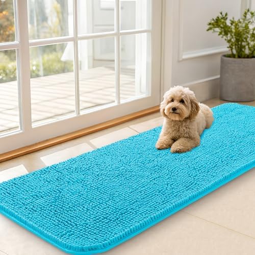 OLANLY Dog Door Mat for Muddy Paws 59x20, Super Absorbent Chenille Mud Mat by OLANLY