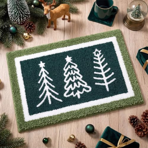 Boao Christmas Tree Bathroom Rug Bath Mat - Image 3