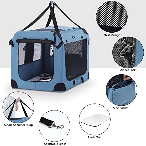 Petprsco Collapsible Dog Crate, 40 inch Portable Dog Crates - Image 3
