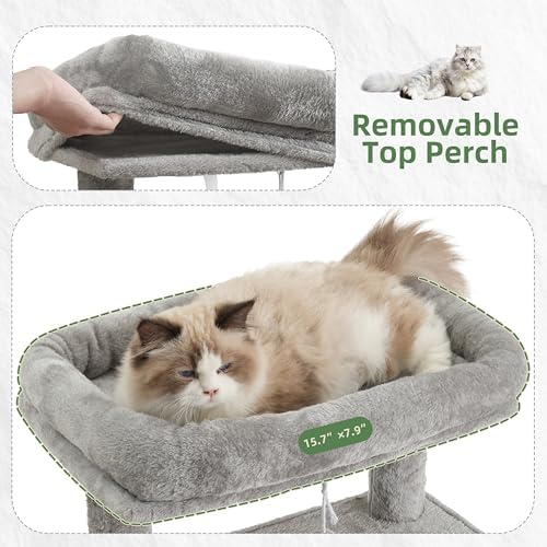 Gitelsnour Cat Tree, 43.3'' Cat Tower - Image 2