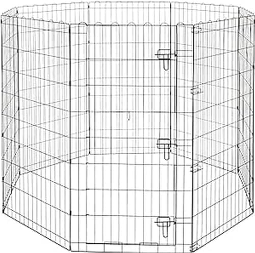 Amazon Basics Foldable Metal Indoor/Outdoor Dog Playpen, Octagonal Exercise Pen by AmazonBasics
