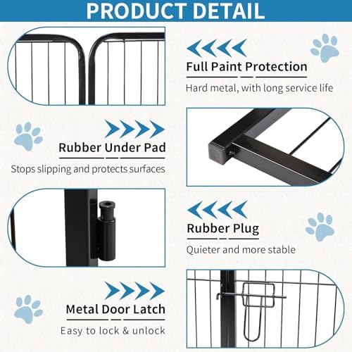 NEWBULIG Dog Playpen Indoor 16 Panels 24 Inch, Outdoor Metal Dog Fence Pen - Image 3