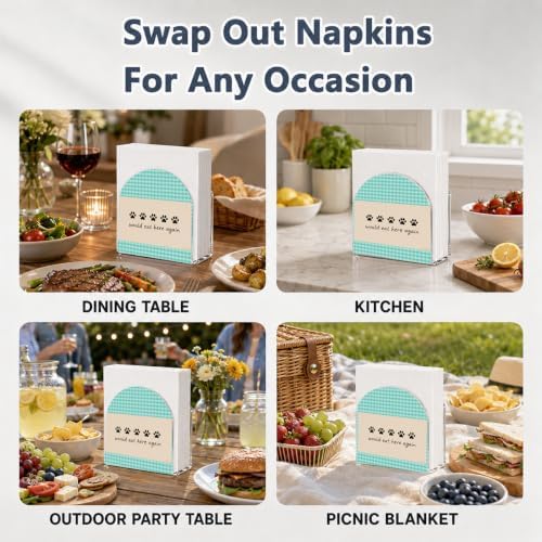 Dog Paw Review Quote Acrylic Napkin Holder - Image 6