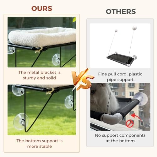Cat Window Perch, Cordless Cat Hammock Window Seat - Image 6