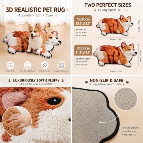 3D Realistic Dog Shaped Bath Mat & Floor Rug - Image 7