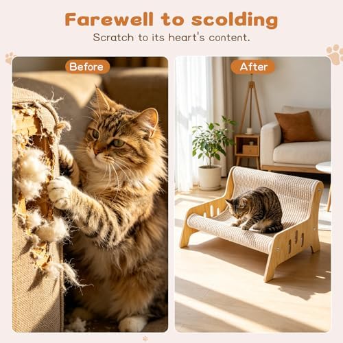 Large Sisal Cat Scratcher Couch - Image 6