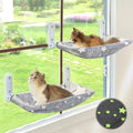 Zoratoo 2PC Glowing Star Cat Window Perch, Foldable Cordless Pet Hammock by Zoratoo