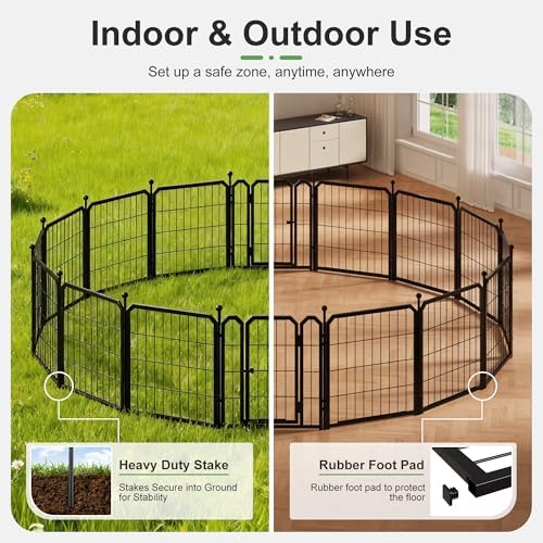 Dog Playpen, 32 inch 16 Panels, Barrier-Free Design - Image 6