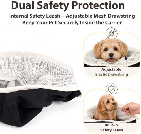 Dog Sling Carrier for Small Dogs and Cats Up to 15 lbs, Hands Free Pet Carrier - Image 4