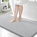OLANLY Memory Foam Bathroom Runner Rugs 59x24, Long Bath Mats, Light Grey by OLANLY