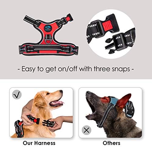 PHOEPET No Pull Dog Harness Medium Reflective Front Clip Vest - Image 3