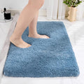 Disolla Blue Bathroom Rugs 17x24, Microfiber Non-Slip Plush Small Bath Mat by Disolla