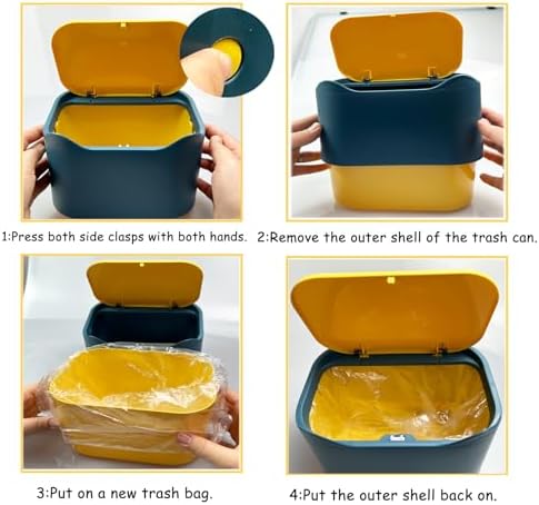 Cat Litter Trash Can Mini Countertop Cat Litter Disposal Bin - Image 4