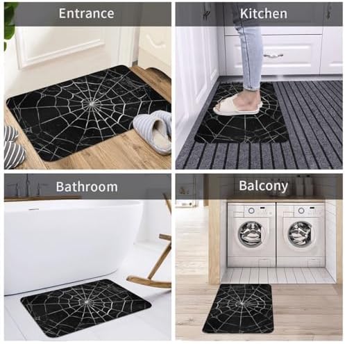Spider Web Bath Mat Non-Slip Soft Microfiber Bathroom Rugs Washable Bathmat - Image 7