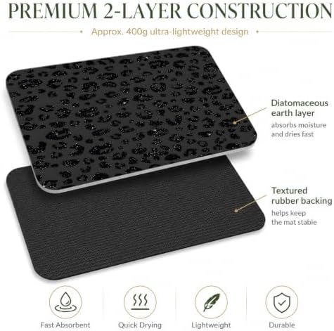 Natural Diatomaceous Earth Bath Mat, Ultra Thin Quick Dry Floor Rug - Image 6