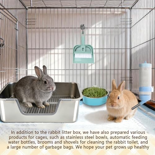 Rypet Large Stainless Steel Rabbit Litter Box Set - Image 7