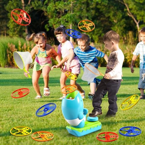WATUDOU 12 PCS Flying Disc Launcher Outdoor Indoor Game Toys Gifts - Image 6