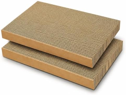 Cat Scratcher 2-Pack Refills, Large Cardboard Pads by AGYM