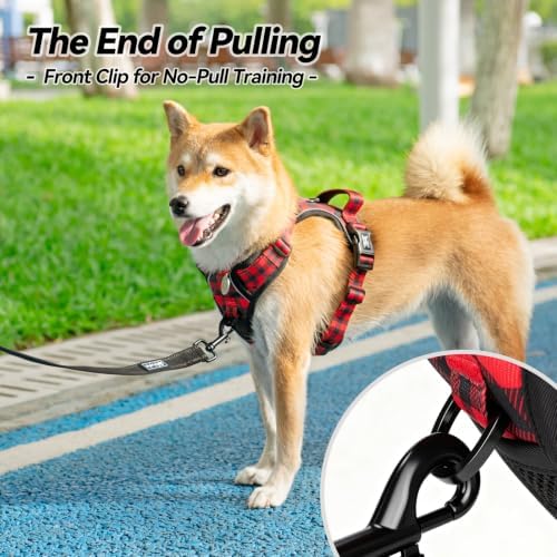 PoyPet Plaid Dog Harness Small, No Pull Vest - Image 3