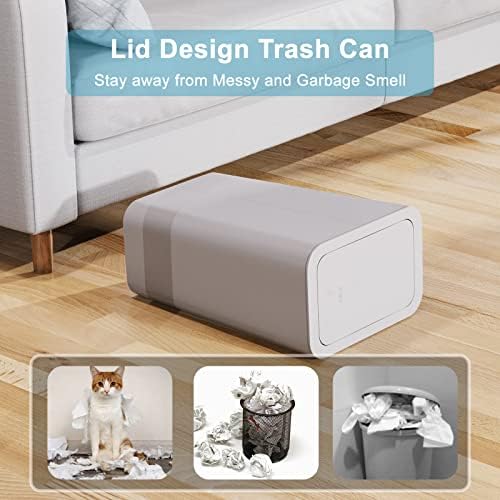 3 Pack 10 Liter / 2.6 Gallon Bathroom Trash Can, Small Trash Can - Image 5