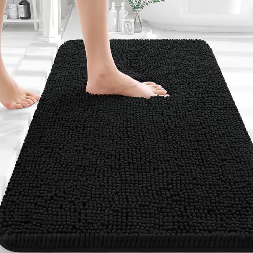 OLANLY Small Bathroom Rugs 30x18, Extra Soft Absorbent Chenille Bath Rugs by OLANLY