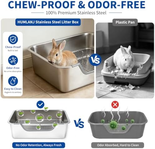 Stainless Steel Rabbit Litter Box - Image 3