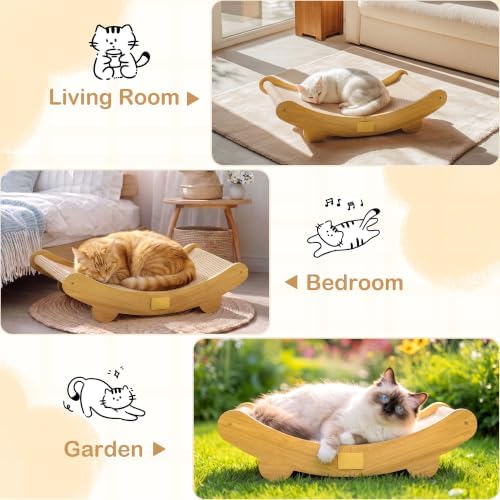 DWCN Large Sisal Cat Scratcher Bed Hammock Lounge Scratching Post Scratch Pad - Image 7