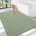 OLANLY Thick Chenille Large Bathroom Rugs Mats 40x32, Sage Green by OLANLY