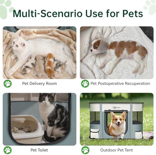 Siedihit 31" Dog Playpen, Cat Puppy Pen, Pet Portable Crate Indoor Outdoor - Image 3