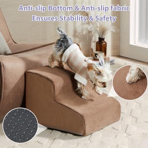 LEXTRO Dog Stairs for Small Dogs, 2-Steps Dog Ramp for Couch, Pet Stairs - Image 3