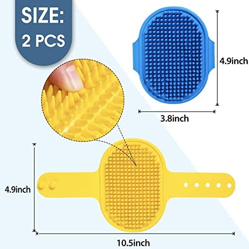 Dog Grooming Brush, Lilpep Pet Shampoo Bath Brush Soothing Massage Rubber Comb - Image 2