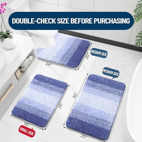 OLANLY Bathroom Runner Rug 47x24, Extra Soft Absorbent Microfiber Bath Rugs - Image 2