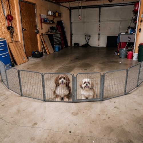 Extra Wide Adjustable Dog Gate w/Door – 24 inch Tall & Up to 176 inch Wide 8 - Image 6