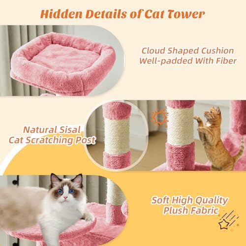 Sweetcrispy 44 Inch Cat Tree Tower - Image 5